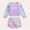 Purple, variant on RTKFRFLM Girls 2-Piece Swimsuit Maple Leaf Print Long Sleeve Rash Guard Set Purple 5-6 Years
