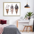 thumbnail image 2 of Stupell Industries Fashion Brand Ice Cream Gold Framed Floater Canvas Wall Art design by Amanda Greenwood, 25 x 31, 2 of 9