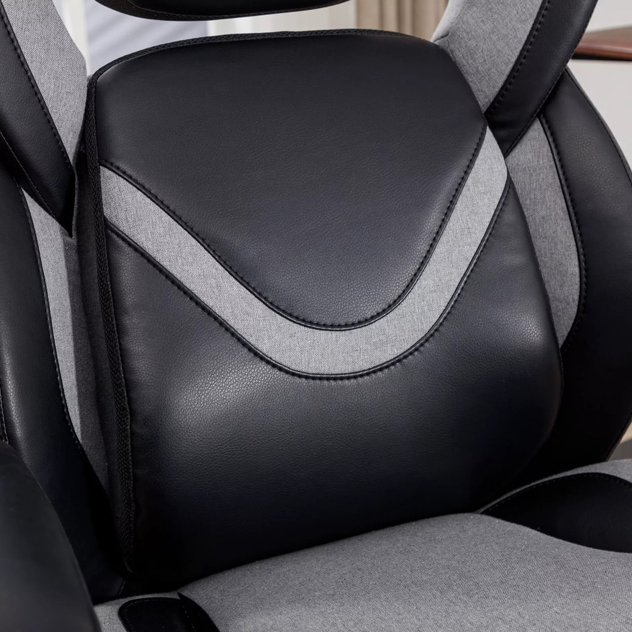 Gamers Unite Pro-Series Adult Gaming Chair with AIR Lumbar and Comfort Coil Seat Technology, Black