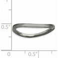 thumbnail image 2 of Sterling Silver Polished Black-Plate Wave Ring, 2 of 7