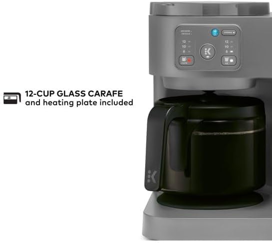 KeurigK-Duo Essentials, Hot & Iced Single-Serve KCup Pod Coffee Maker & Carafe, Moonlight Grey