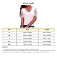 thumbnail image 4 of Mujeres Blusa de manga corta V Masajeadores cuello lindo Encaje color puro moda transpirable casual para compras citas Oficina, 4 of 5