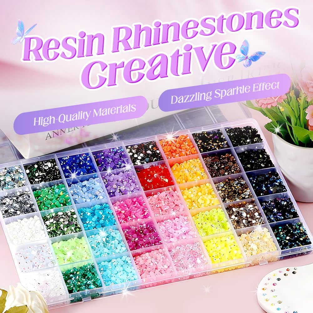 Bedazzling Kit, Bedazzler Kit with Rhinestones, Bedazzling Gems, Rhinestones for Bedazzling, Bedazzled Gems, Bedazzled Kits for DIY Clothing Bags Phone Cases Crafts, Mixed Colors Set