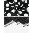 thumbnail image 4 of INSPIRE CHIC Women Polka Dots 35"x35" Large Square Scarf Satin Silk Like Head Wrap Bandanas Neck Scarves Black 35.4x35.4", 4 of 6