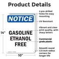 thumbnail image 2 of (2 Pack) Gasoline Ethanol Free OSHA Notice Sign 10 Inch X 14 Inch Plastic Sign, Weather Resistant, UV Protected for Workplace, Business, and Construction Site, Made in the USA, 2 of 8