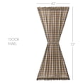 thumbnail image 2 of VHC Brands Door Panel, Cotton Curtain for Doors, Windows, Kitchen, Living Room, Bedroom, Dining Room, Farmhouse Panel, Wyatt Collection, 72x40, Crimson, 2 of 5