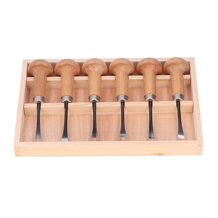 

Wood Carving Chisel Set 6Pcs Portable Non Slip Steel Insert Wood Carving Chisel Tools HighHardness For Carpenter For DIY