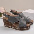 thumbnail image 6 of Ruyang Women's Casual Side Hollow Belt Buckle Slope Bottom Roman Shoes Summer Fashion Ladies Sandals Sandals for Women 2024, 6 of 9