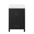 thumbnail image 2 of Dario 24" Bathroom Vanity in Matte Black with Engineered Marble Countertop, 2 of 16