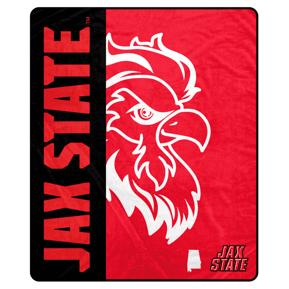 NCAA Jacksonville State Gamecocks 50x60 Inch Ultra Soft Tailgate Throw