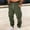 Army Green, variant on Mens Winter Heavy Duty Velvet Casual Pants Loose Sports Multi Pocket Tooling Sweatpants Navy