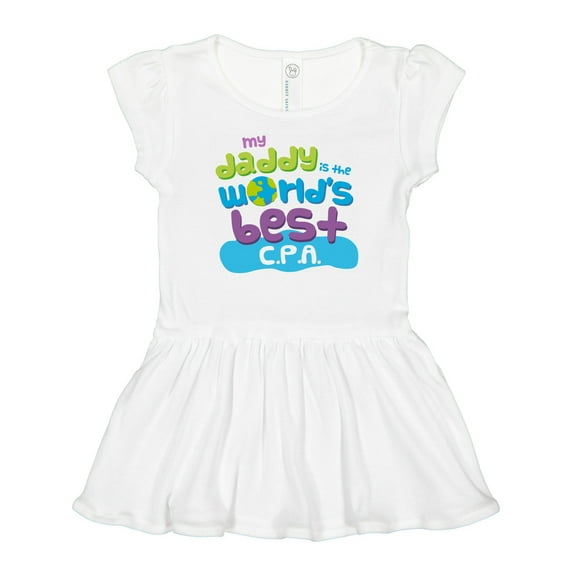 Inktastic Accountant Dad Best CPA Girls Baby Dress