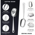 thumbnail image 2 of 4 Pieces Kitchen Roux Spoon Stainless Steel Slotted Spoon Stainless Steel Serving Spoon Cooking Spoon with Flat Edge for Home Kitchen, 8.6 Inch, 2 of 7