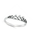 thumbnail image 4 of Crown Tiara Princess Heart Promise Ring .925 Sterling Silver Band Jewelry Female Male Unisex Size 5, 4 of 4