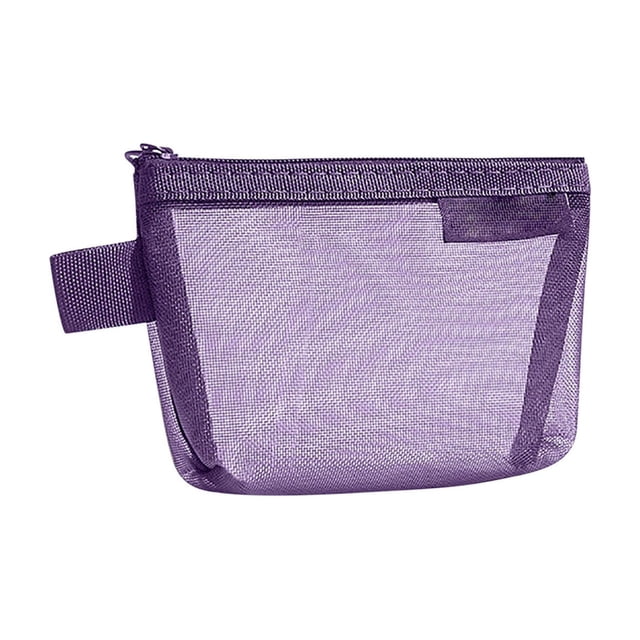 B Storage Bag Lightweight Convenient Small Clear Transparent Three Dimensional Portable Zippered Pouch For Cosmetics Jewelry Stationery Travel Supplies