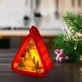 thumbnail image 6 of Uutvery Christmas LED Night Lights,Vintage Night Lights,Christmas Retro Wind Lamp,Glowing Gifts, Window Displays,Christmas Triangular Candle Holders,Snow Globe Lantern Santa Lighted Gifts, 6 of 7