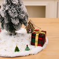 thumbnail image 6 of Mini Christmas Tree Skirts - Xmas Tree Base Cover Mat for Desktop Small Christmas Trees with Silver Stars for Xmas Home Party Decorations, 15.75x14.17Inch Festive Tree Collar for Holiday Decor, 6 of 7