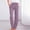 Purple 1, variant on Long Pants for Women Cotton Linen Drawstring High Waisted Casual Pants with Pockets Lightweight Loose Fit Wide Leg Trousers