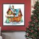 thumbnail image 2 of Pintura de diamante 5D DIY taladro parcial con forma especial Kit de cabaña de Navidad 30x30cm, 2 of 9