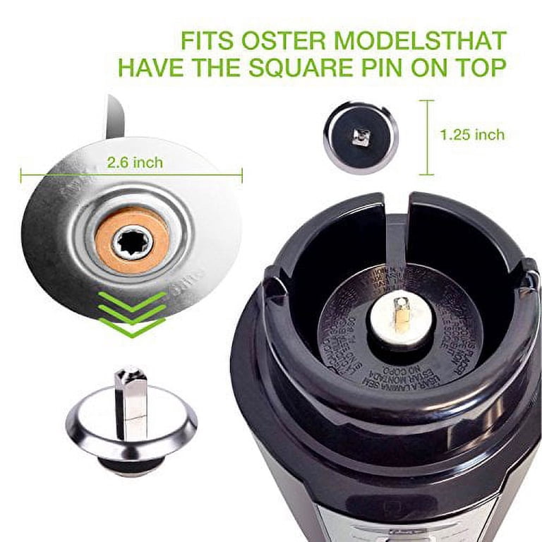 Vaso Di Ricambio Per Frullatore Compatibile Con Osterr Blender 6 Cup 1.25 Litre, Vaso De Licuadora Osterr 48 Ounce 12 Speed Round Glass Jar With Ice Blade, Bottom Cap Base, 8