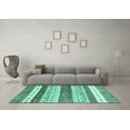 thumbnail image 3 of Ahgly Company Indoor Rectangle Abstract Turquoise Blue Contemporary Area Rugs, 4' x 6', 3 of 4