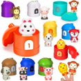 thumbnail image 1 of Soft Farm Animal Finger Puppets 20 Pcs Educational Toy Color Matching Game Sensory Learning Toy, 1 of 6