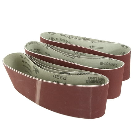 

Uxcell 3 x 21 320 Grit Lapped Joint Aluminum Oxide Sanding Belts 10 Pack