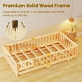 thumbnail image 6 of Slsy Montessori Floor Bed for Kids, Solid Wood Toddler Bed Frame w/Convertible Door and Safety Fence, Floor Bed Frame for Children Bedroom, Toddlers, Boys Girls, Kids Playroom, Twin / Full, 6 of 7
