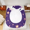 thumbnail image 5 of Homewish Teens Kawaii Unicorn Twin Sheet Sets, Dreamy Rainbow Cloud Twin Fitted Sheet, Mystic Purple Stars Galaxy Flat Sheet, Microfiber Bedroom Decor, 3 Pieces, 5 of 7