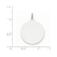 thumbnail image 2 of 14k White Gold Round Disc Charm - 1.1 Grams - Measures 29x22mm Wide, 2 of 2