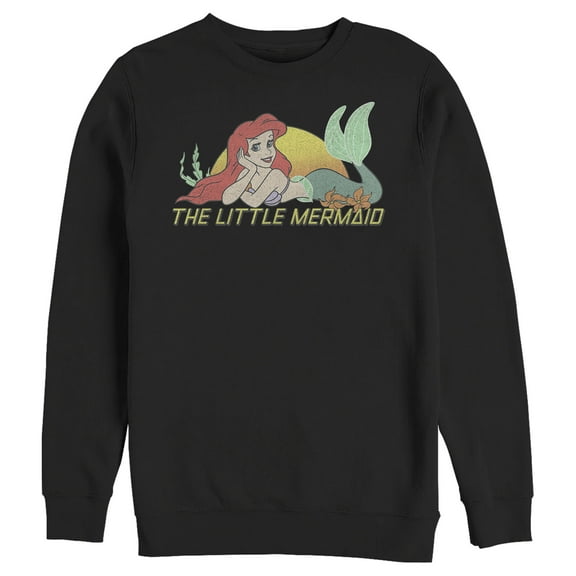 Disney's The Little Mermaid Ariel Men's Pullover Sweatshirt Color: Black Size: M