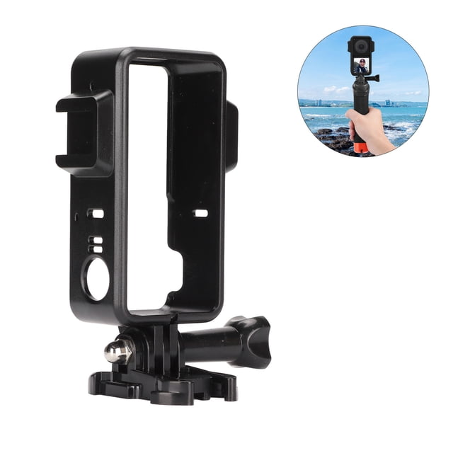 Frame Kit, Standard Quick Release Frame Cage Kit Black Plastic With 2 Cold Shoe Ports For Action 2