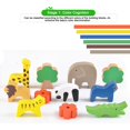 thumbnail image 3 of Fiudx Ofertas flash Artículos en oferta Bosque de madera apilado equilibrio juguetes bebés aprendizaje temprano juegos para padres, 3 of 7