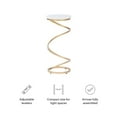 thumbnail image 3 of Linon Atlee White Marble 10.5" Round Drink Table with Iron Spiral Base in Gold, 3 of 10