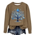 thumbnail image 4 of Fznquz Womens Tops Crewneck Yellow Fall Winter Hanukkah Sweatshirts Long Sleeve Trendy Casual Womens Fashion Tops, 4 of 4