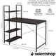 thumbnail image 2 of SELECTSHOP Escritorio con Repisa para Computadora o Laptop Diseño Minimalista Mesa Moderna con Estructura Resistente Mueble para Casa o Oficina Resistente Soporta hasta 120 Kg (Negra), 2 of 9