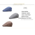 thumbnail image 2 of aturustex Men Cotton Plaid Berets Flat Forward Cap Newsboy Hat Baseball Cap Sun Hat, 2 of 2