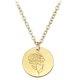 thumbnail image 1 of Collar de moneda redonda, flores talladas en acero de titanio, pequeños regalos colgantes MFZFUKR CPB-US-PSF1358-1, 1 of 5