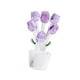 thumbnail image 4 of Figura de rosas de cristal, adorno de flores de cristal, arte, 3D, decoración del hogar Feng Shui, adornos de de flores de rosas para mujeres en púrpura, 4 of 8