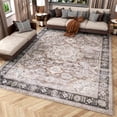 thumbnail image 1 of Rugs for Living Room Area Rug Carpet x Vintage Living Room Rugs for Bedrooms Machine Washable Rug for Dining Room Nusery Floral Distressed Grey Rug, 1 of 7