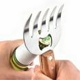 thumbnail image 4 of Mfigree Stainless Steel Meat Shredder Claws with Long Wooden Handles for Pulled Pork, Turkey, Chicken - BBQ Tools for Shredding, Pulling, Handling, and Serving for Shredding Handing Carving Food, 4 of 4