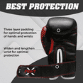 thumbnail image 3 of FightX Kids Boxing Gloves MMA PU Leather Junior Boxing Gloves Set for Children (Red, 6oz), 3 of 4