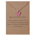 thumbnail image 3 of Sweet Butterfly Necklace Acrylic Color Clavicle Chain Necklace, 3 of 9