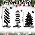 thumbnail image 2 of Decoraciones para árbol de Navidad Meooeck Farmhouse, madera negra/blanca, 2 of 6