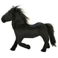 thumbnail image 3 of Handmade Simulated Horse Doll Plush Toy - 32x26cm Lifelike Plateau Horse with Flower Decor, Perfect Sch00l Season Gift for Klds, Durable Craftsmanship, Cute Companion Stuffed Animal, 3 of 6