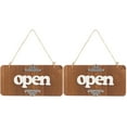 thumbnail image 3 of unbranded 2pcs Double-sided Wood Open Closed Business Sign Hanging Door Sign Double-sided Closed Open Sign, 3 of 8