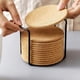 thumbnail image 4 of Posavasos de madera para bebidas con soporte, protección de mesa, esencial de cocina, posavasos para tazas, para restaurante en casa, inauguración de redondo Gloria portavasos, 4 of 9