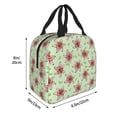thumbnail image 2 of KLL Lilies Flowers Print Insulated Lunch Bag Women, Reusable Cute Tote Lunch Box for Adult & Men, Leakproof Cooler Lunch Bags for Work Office Travel Picnic, 2 of 5