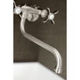 thumbnail image 3 of Kingston Brass KS115SN Essex Two Handle Wall Mount Bathroom Faucet, Brushed Nickel, 3 of 5
