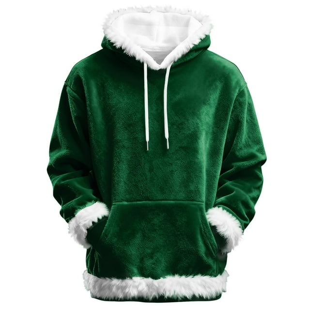 Chandail à Capuchon Vert Blanc Femmes Hommes Femmes Automne Hiver Couleur Unie Décontracté Chandail Tenue de Sport Chandail à Col Rond Chandails Femmes